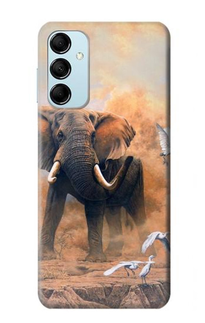 S1292 Dusty Elephant Egrets Case For Samsung Galaxy M14