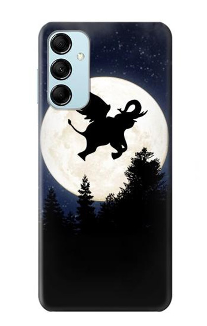 S3323 Flying Elephant Full Moon Night Case For Samsung Galaxy M14