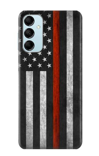 S3472 Firefighter Thin Red Line Flag Case For Samsung Galaxy M14