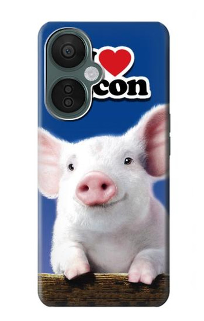 S0608 I Love Bacon Cute Baby Pig Case For OnePlus Nord CE 3 Lite, Nord N30 5G