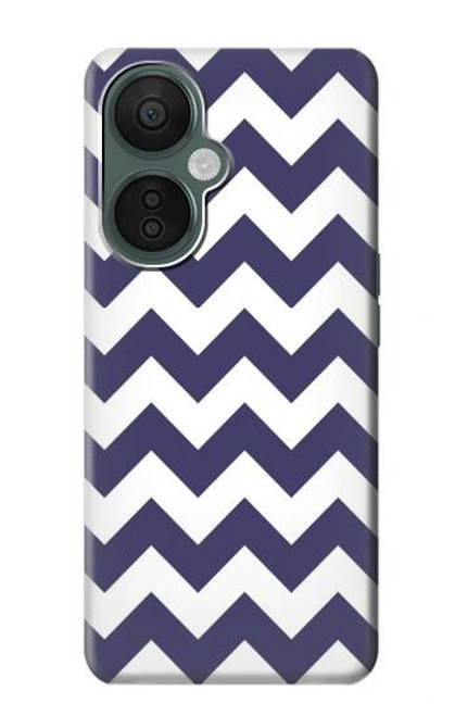 S2345 Navy Blue Shavron Zig Zag Pattern Case For OnePlus Nord CE 3 Lite, Nord N30 5G