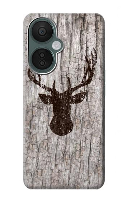 S2505 Reindeer Head Old Wood Texture Graphic Case For OnePlus Nord CE 3 Lite, Nord N30 5G