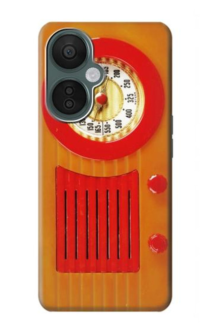 S2780 Vintage Orange Bakelite Radio Case For OnePlus Nord CE 3 Lite, Nord N30 5G