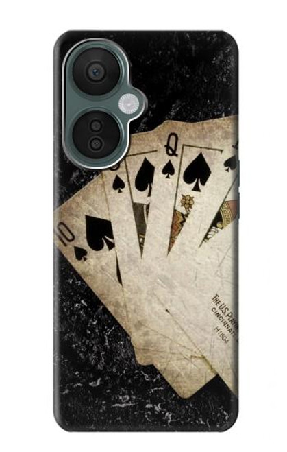 S3231 Vintage Royal Straight Flush Cards Case For OnePlus Nord CE 3 Lite, Nord N30 5G