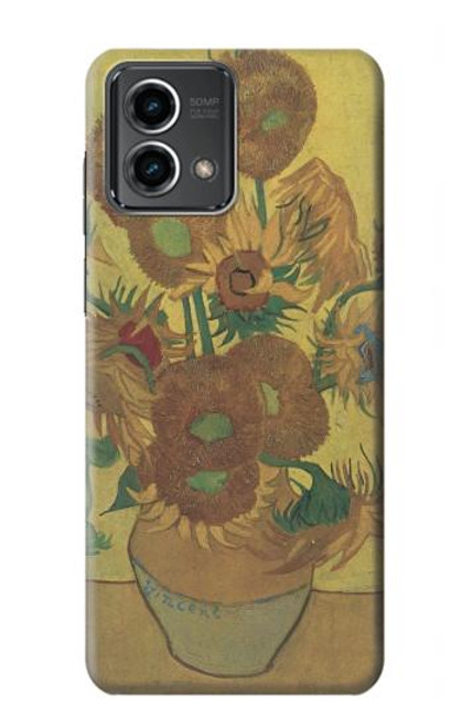 S0214 Van Gogh Vase Fifteen Sunflowers Case For Motorola Moto G Stylus 5G (2023)