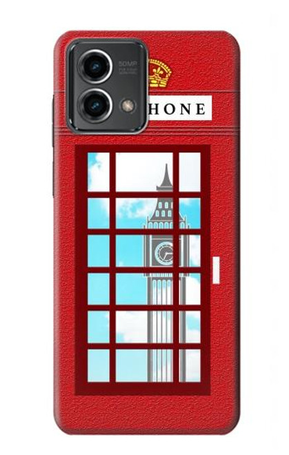 S2059 England British Telephone Box Minimalist Case For Motorola Moto G Stylus 5G (2023)
