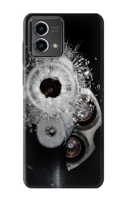 S2387 Gun Bullet Hole Glass Case For Motorola Moto G Stylus 5G (2023)