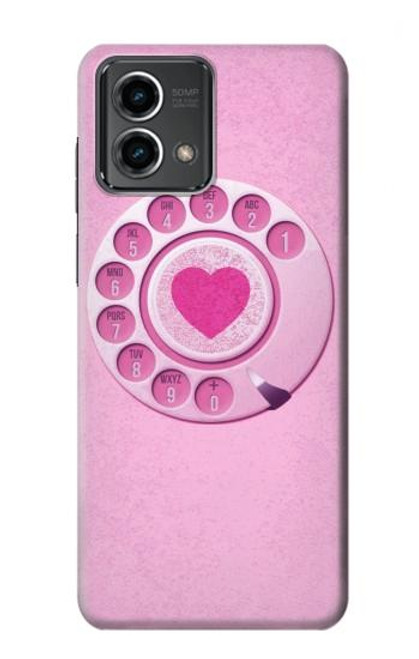 S2847 Pink Retro Rotary Phone Case For Motorola Moto G Stylus 5G (2023)