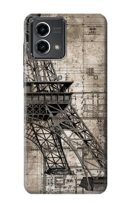 S3416 Eiffel Tower Blueprint Case For Motorola Moto G Stylus 5G (2023)