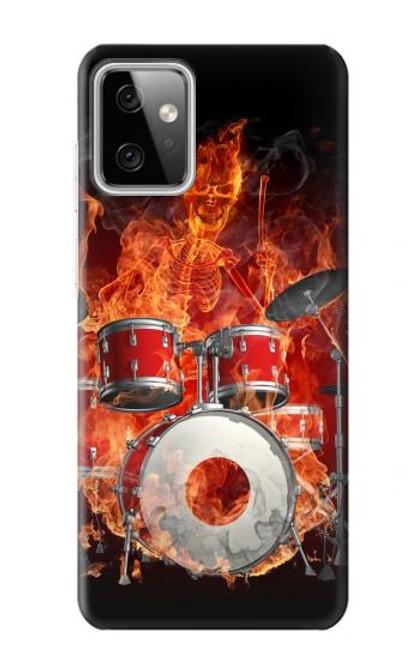 S1431 Skull Drum Fire Rock Case For Motorola Moto G Power (2023) 5G