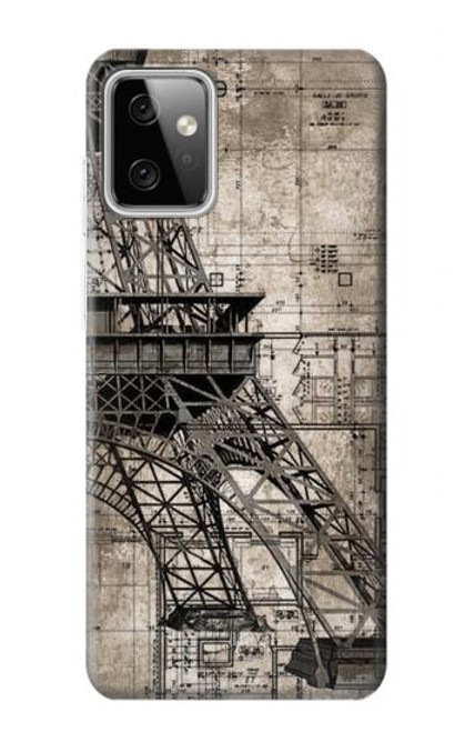 S3416 Eiffel Tower Blueprint Case For Motorola Moto G Power (2023) 5G