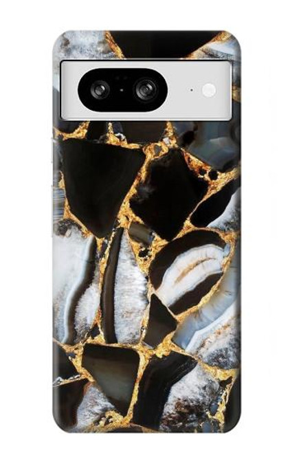 S3419 Gold Marble Graphic Print Case For Google Pixel 8