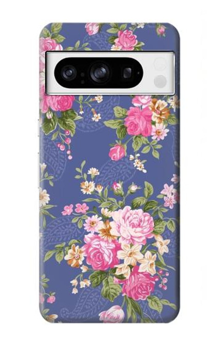 S3265 Vintage Flower Pattern Case For Google Pixel 8 pro