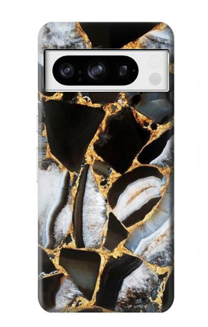 S3419 Gold Marble Graphic Print Case For Google Pixel 8 pro