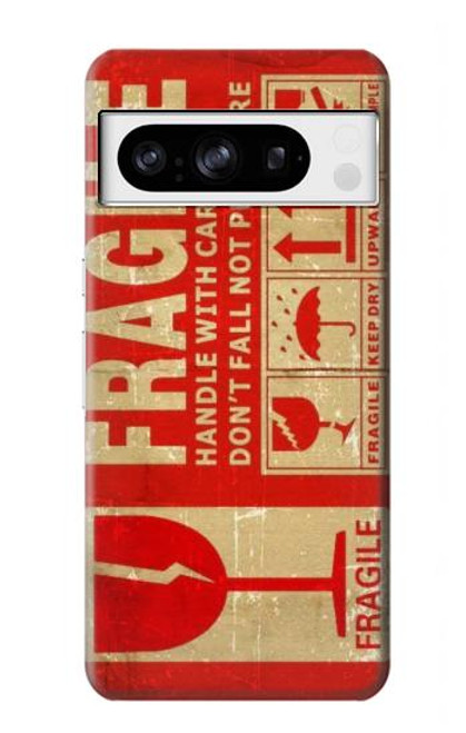 S3552 Vintage Fragile Label Art Case For Google Pixel 8 pro