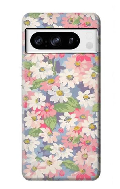 S3688 Floral Flower Art Pattern Case For Google Pixel 8 pro