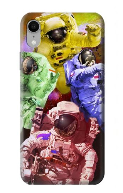 S3914 Colorful Nebula Astronaut Suit Galaxy Case For iPhone XR