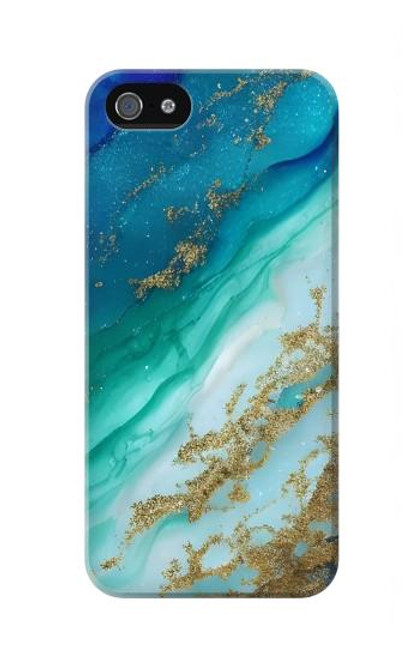 S3920 Abstract Ocean Blue Color Mixed Emerald Case For iPhone 5 5S SE
