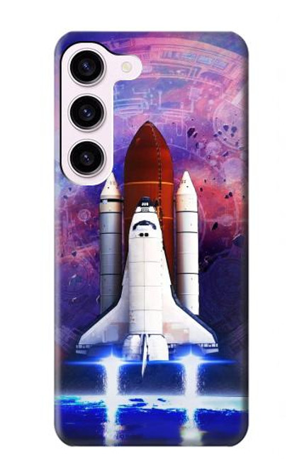 S3913 Colorful Nebula Space Shuttle Case For Samsung Galaxy S23