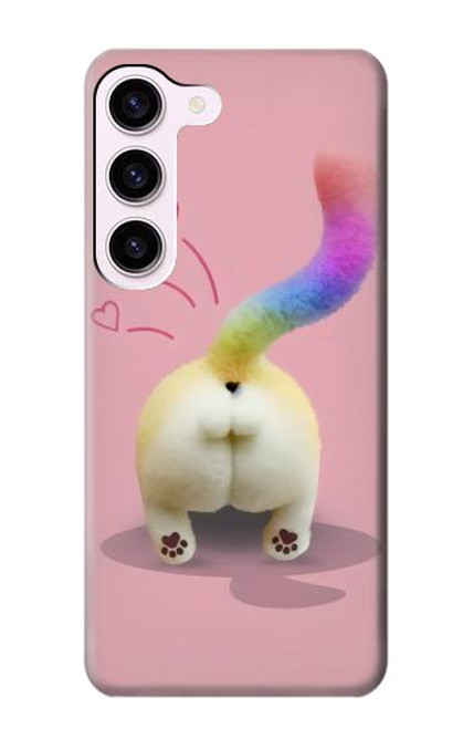 S3923 Cat Bottom Rainbow Tail Case For Samsung Galaxy S23