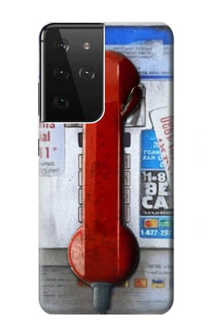 S3925 Collage Vintage Pay Phone Case For Samsung Galaxy S21 Ultra 5G