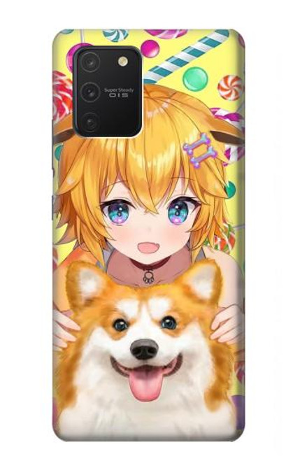 S3918 Baby Corgi Dog Corgi Girl Candy Case For Samsung Galaxy S10 Lite