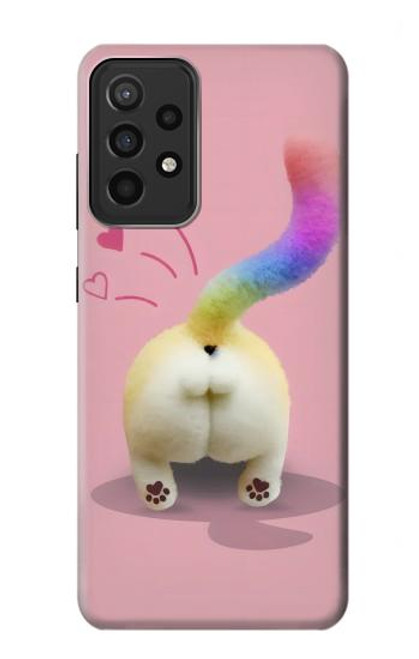 S3923 Cat Bottom Rainbow Tail Case For Samsung Galaxy A52s 5G