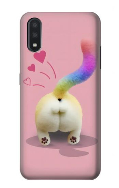 S3923 Cat Bottom Rainbow Tail Case For Samsung Galaxy A01