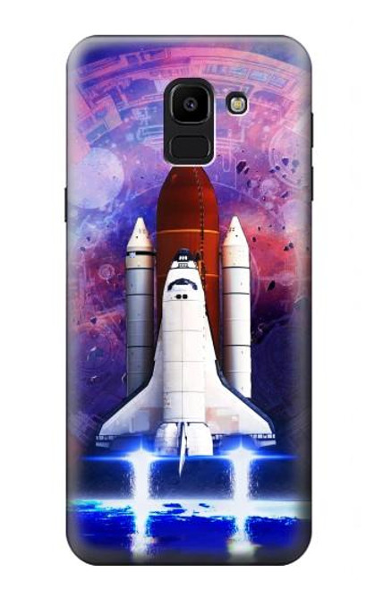 S3913 Colorful Nebula Space Shuttle Case For Samsung Galaxy J6 (2018)