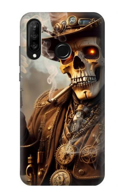 S3949 Steampunk Skull Smoking Case For Huawei P30 lite