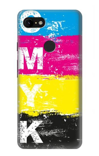 S3930 Cyan Magenta Yellow Key Case For Google Pixel 3 XL