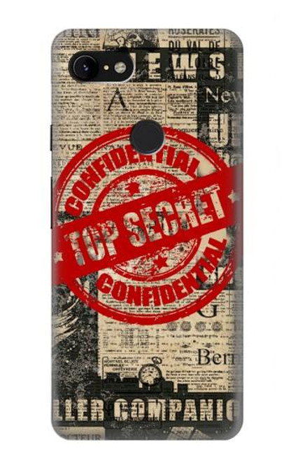 S3937 Text Top Secret Art Vintage Case For Google Pixel 3 XL