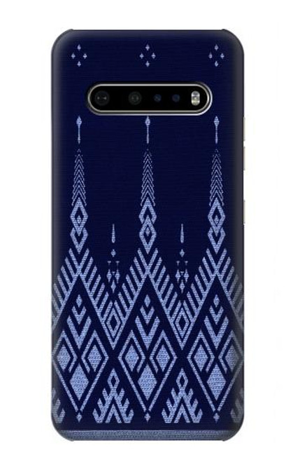 S3950 Textile Thai Blue Pattern Case For LG V60 ThinQ 5G