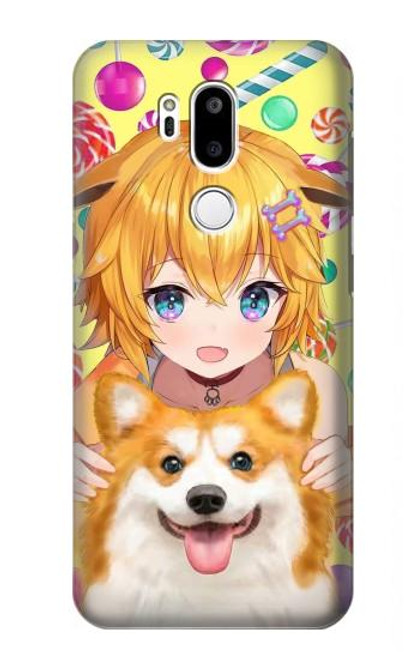 S3918 Baby Corgi Dog Corgi Girl Candy Case For LG G7 ThinQ