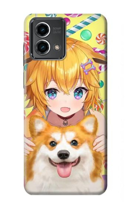 S3918 Baby Corgi Dog Corgi Girl Candy Case For Motorola Moto G Stylus 5G (2023)