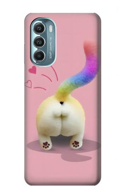 S3923 Cat Bottom Rainbow Tail Case For Motorola Moto G Stylus 5G (2022)