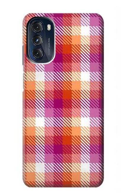 S3941 LGBT Lesbian Pride Flag Plaid Case For Motorola Moto G 5G (2023)