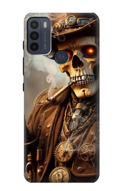 S3949 Steampunk Skull Smoking Case For Motorola Moto G50