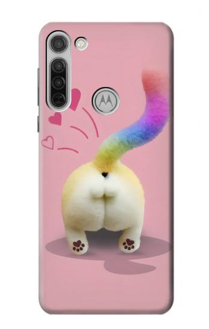 S3923 Cat Bottom Rainbow Tail Case For Motorola Moto G8