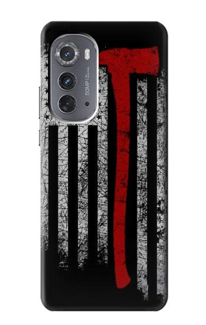 S3958 Firefighter Axe Flag Case For Motorola Edge (2022)