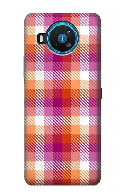 S3941 LGBT Lesbian Pride Flag Plaid Case For Nokia 8.3 5G