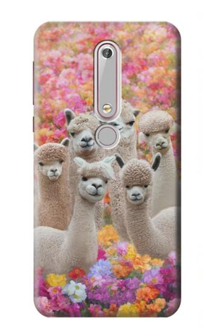 S3916 Alpaca Family Baby Alpaca Case For Nokia 6.1, Nokia 6 2018