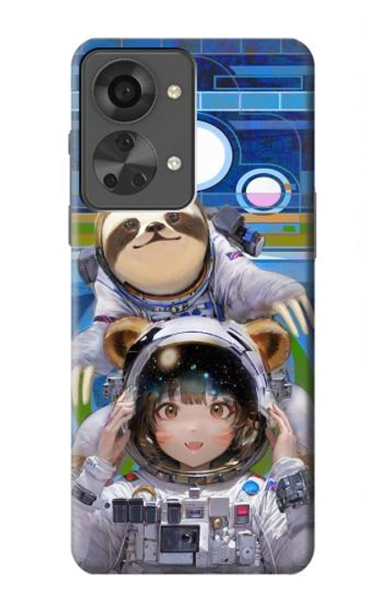 S3915 Raccoon Girl Baby Sloth Astronaut Suit Case For OnePlus Nord 2T