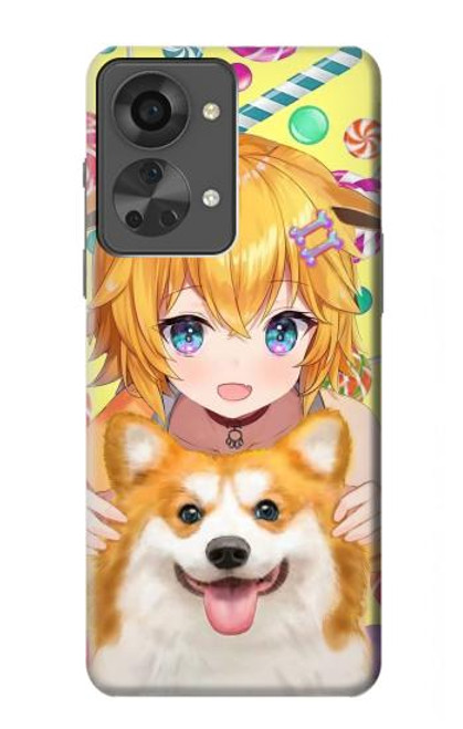 S3918 Baby Corgi Dog Corgi Girl Candy Case For OnePlus Nord 2T