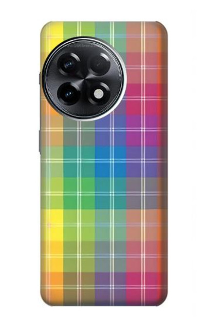 S3942 LGBTQ Rainbow Plaid Tartan Case For OnePlus 11R