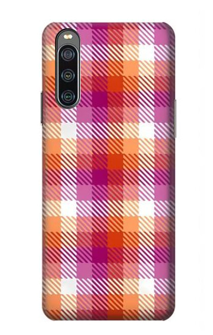 S3941 LGBT Lesbian Pride Flag Plaid Case For Sony Xperia 10 IV