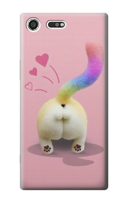 S3923 Cat Bottom Rainbow Tail Case For Sony Xperia XZ Premium