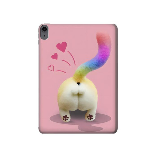 S3923 Cat Bottom Rainbow Tail Hard Case For iPad Air (2020, 2022), Air 11 (2024,2025,2026), Pro 11 (2022)