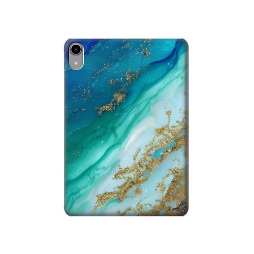 S3920 Abstract Ocean Blue Color Mixed Emerald Hard Case For iPad mini 6, iPad mini (2021)