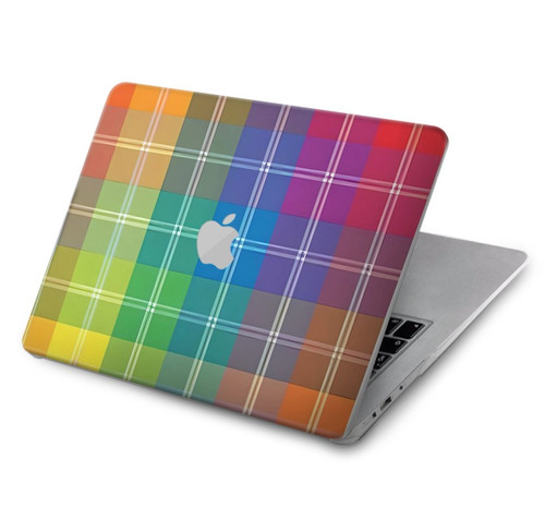 S3942 LGBTQ Rainbow Plaid Tartan Hard Case For MacBook Pro 16 M1,M2,M3,M4 (2021,2024) - A3403, A3186, A2991, A2780, A2485